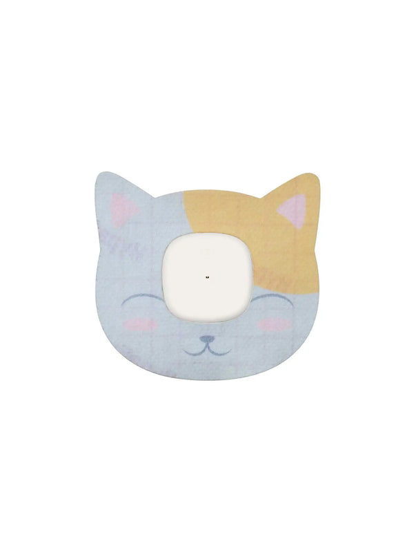 Simplera Sync cat shape adhesive patch for kids CGM sensor protective overpatch with fun animal design