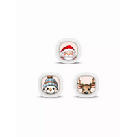 Three Christmas-themed icons: Santa Claus, snowman, and reindeer for Medtronic Simplera CGM