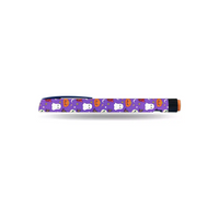 Novorapid Flexpen Stickers - Halloween creatures theme with cute characters like pumpkins, ghosts, and Frankenstein on a purple background.