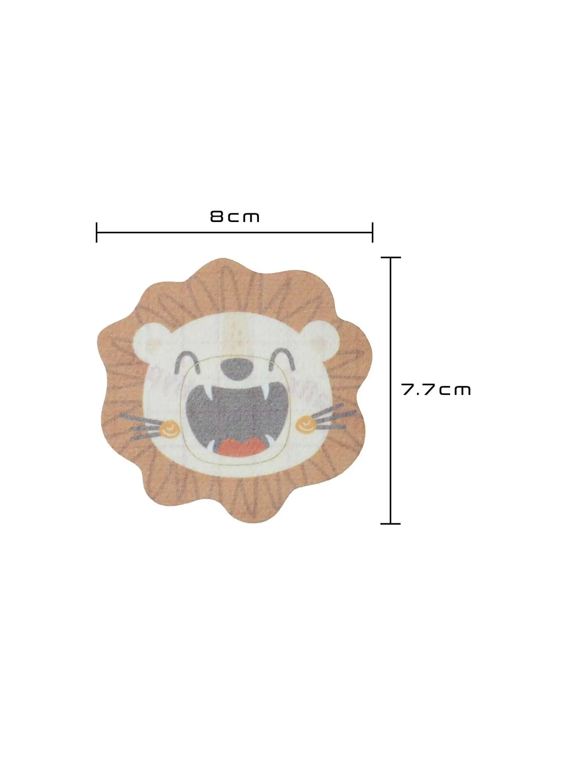 Cerotto adesivo per bambini per Simplera Sync, forma leone, dimensioni 8,0 x 7,7 cm