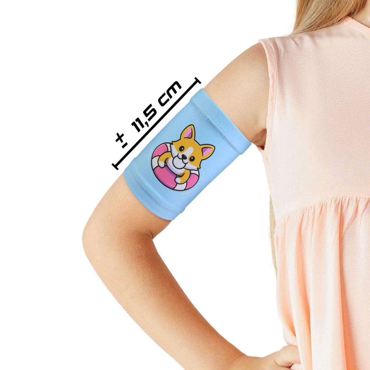 picc line arm sleeve funny print dimensions showing size guide for proper fit and secure medical line protection