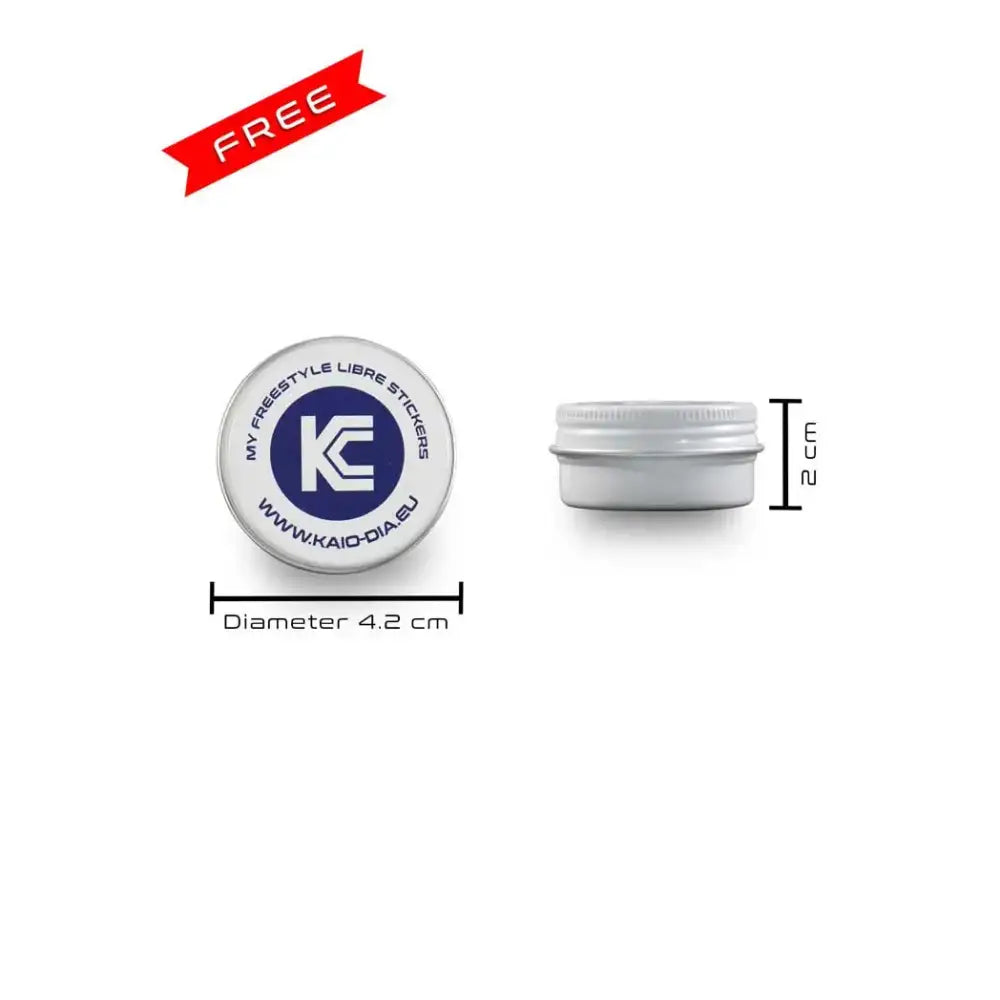 Freestyle Libre 2 Stickers in Reusable Tin Can - Neutral