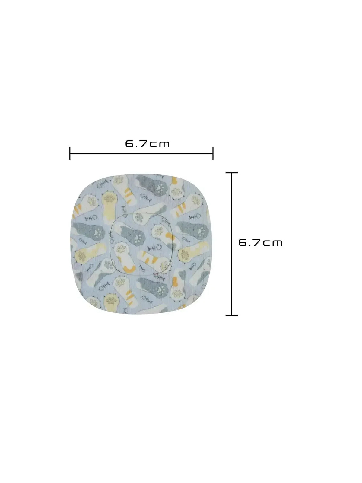 Cerotto adesivo per bambini per Simplera Sync, fantasia zampette di gattino, dimensioni 6,7 x 6,7 cm