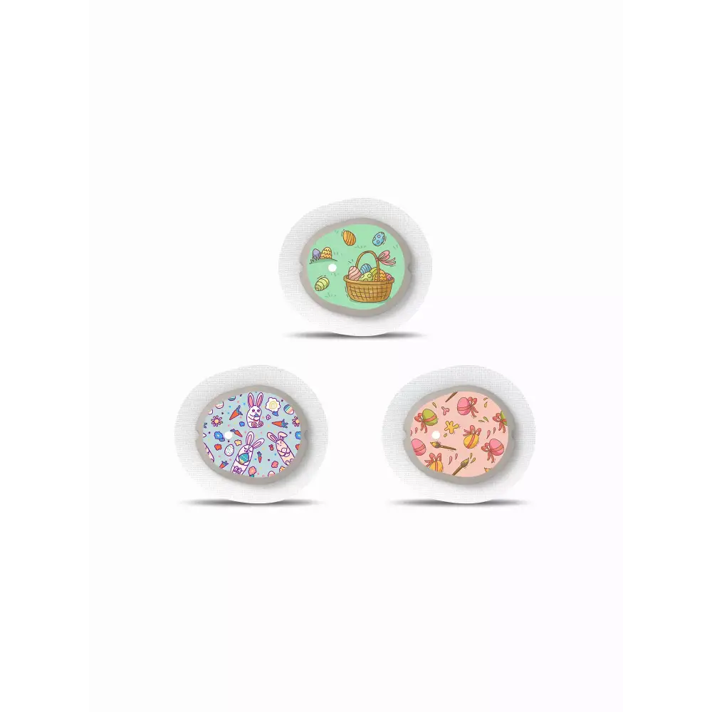 Easter-themed Dexcom G7 Sensor Stickers with colorful spring designs.