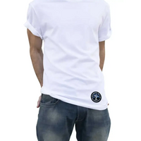 Viking-inspired Diabetes Awareness iron-on patch on white T-shirt.