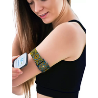 Decorative fabric armband with geometric patterns for Freestyle Libre Dia-Style Limited Edition