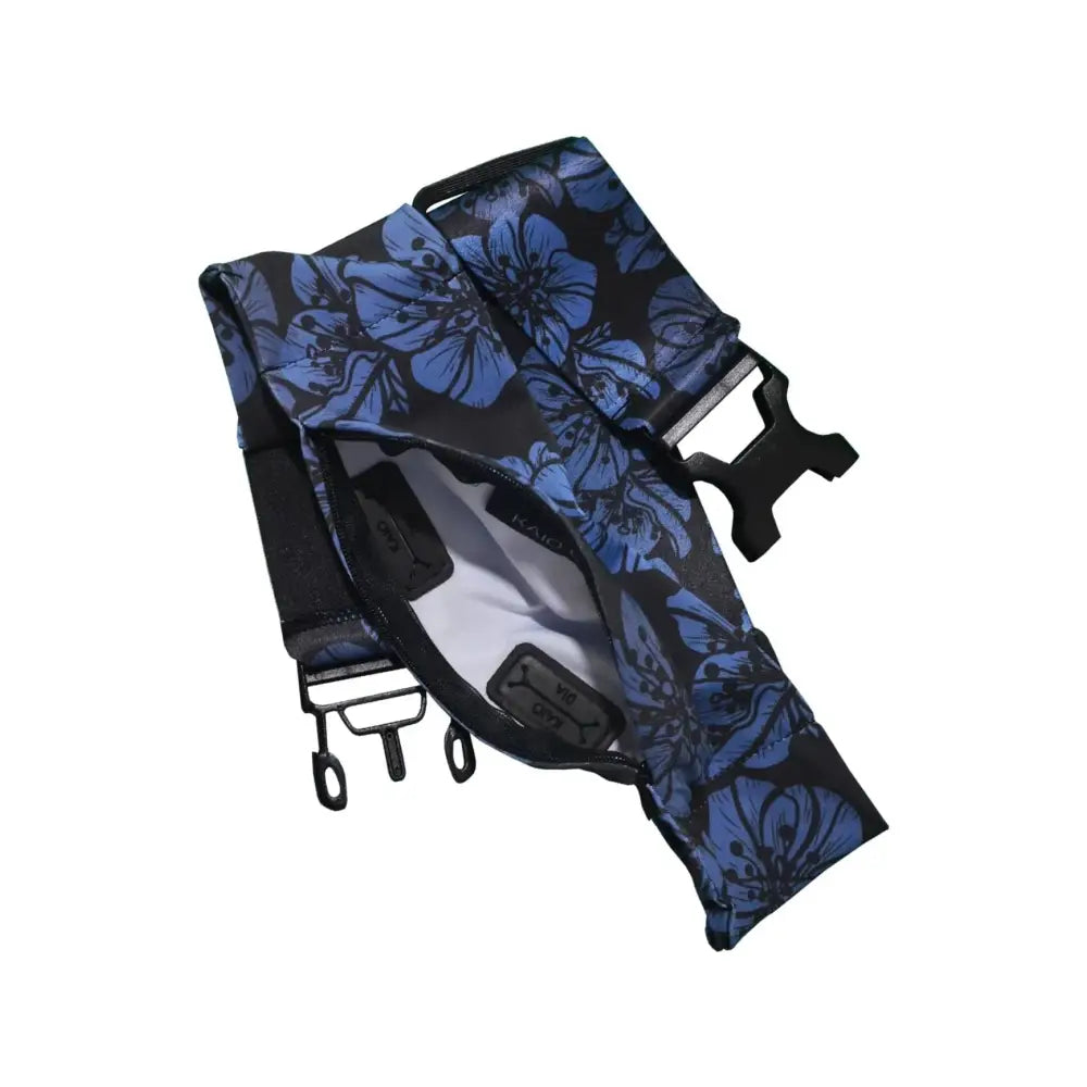 Adjustable waist belt for insulin pump with floral design, lightweight, discreet, suitable for various pumps.