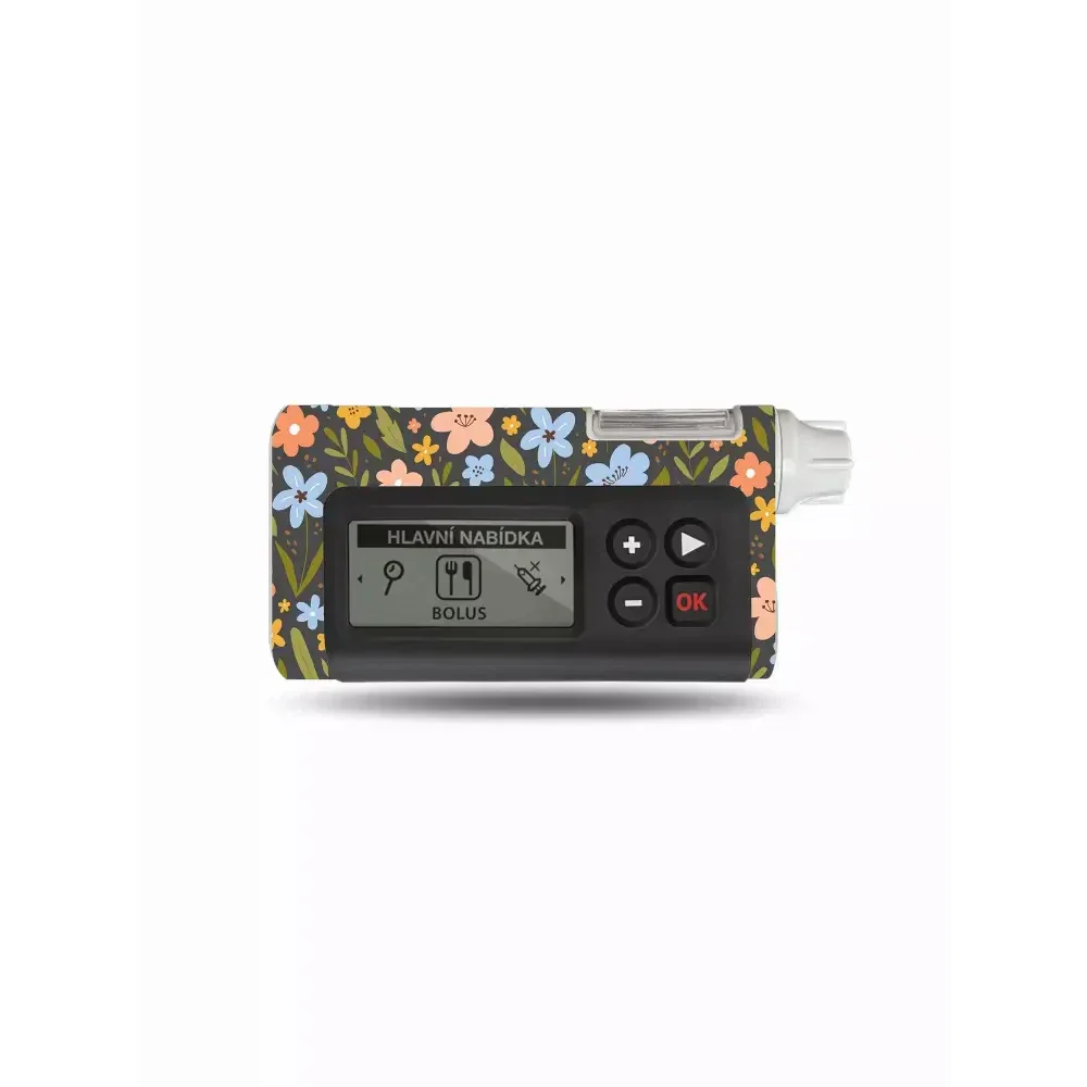 Dana RS Insulin Pump with floral spring edition sticker.