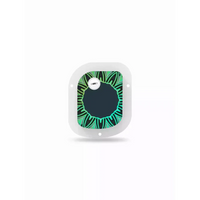 GlucoMen Day Patch Pump Sticker with green mandala design, colorful and durable cover for insulin pump.