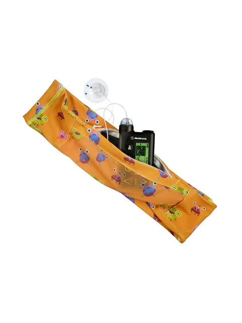 Cintura per microinfusore di insulina per bambini con finestra - Dia-Bellyband con finestra a rete