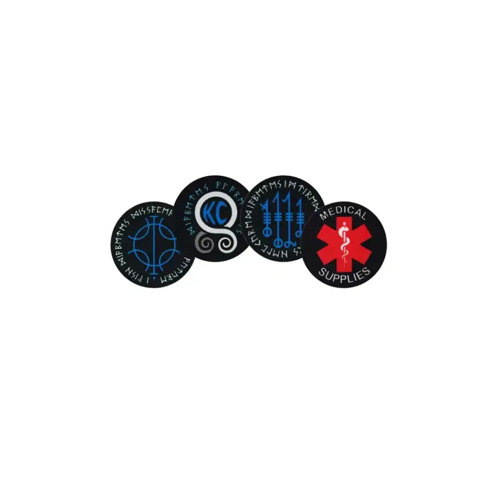 Viking-themed diabetes awareness iron-on patches with ancient symbols.