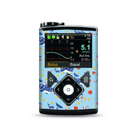 Medtronic MiniMed insulin pump with funny animals decorative blue sticker for 630G to 770G models