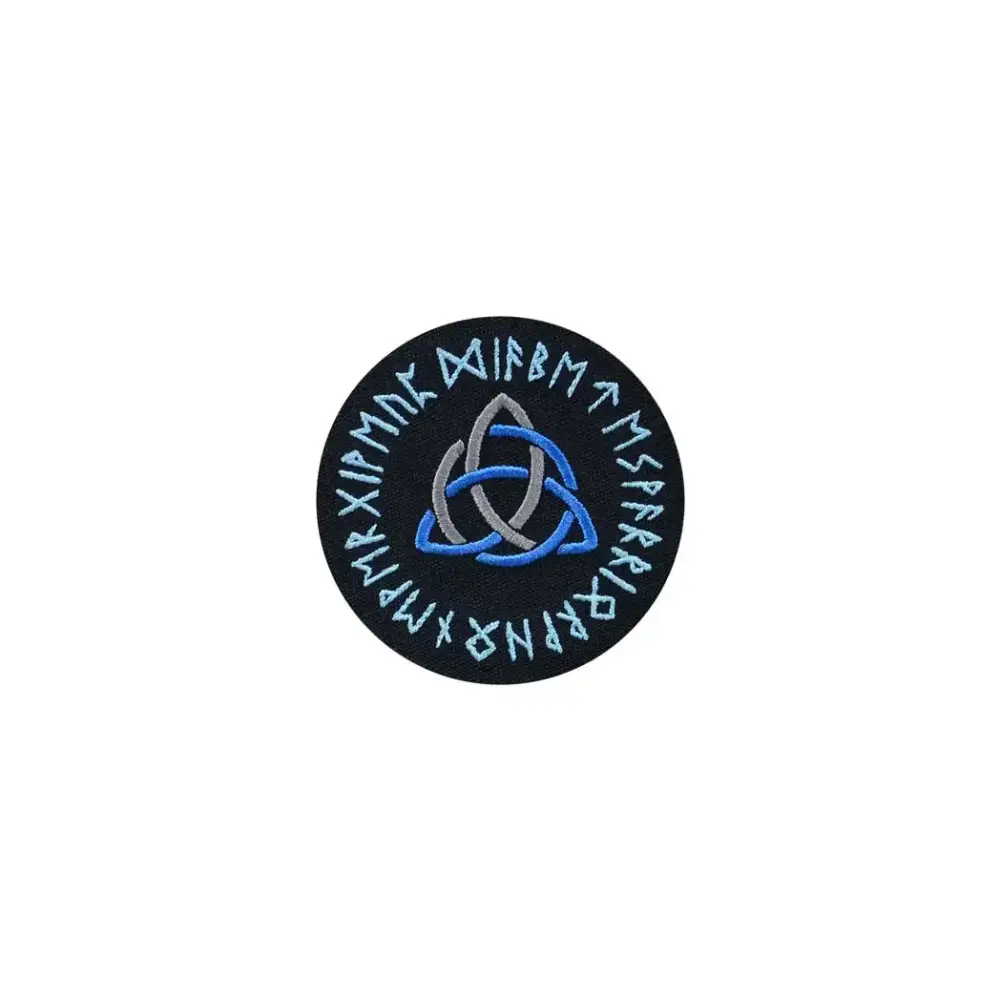 Viking-inspired Diabetes Awareness iron-on patch with Nordic runes.