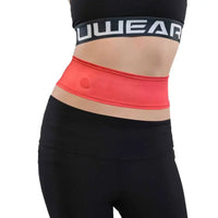 Waistband for blood glucose sensor with insulin pump on waist.